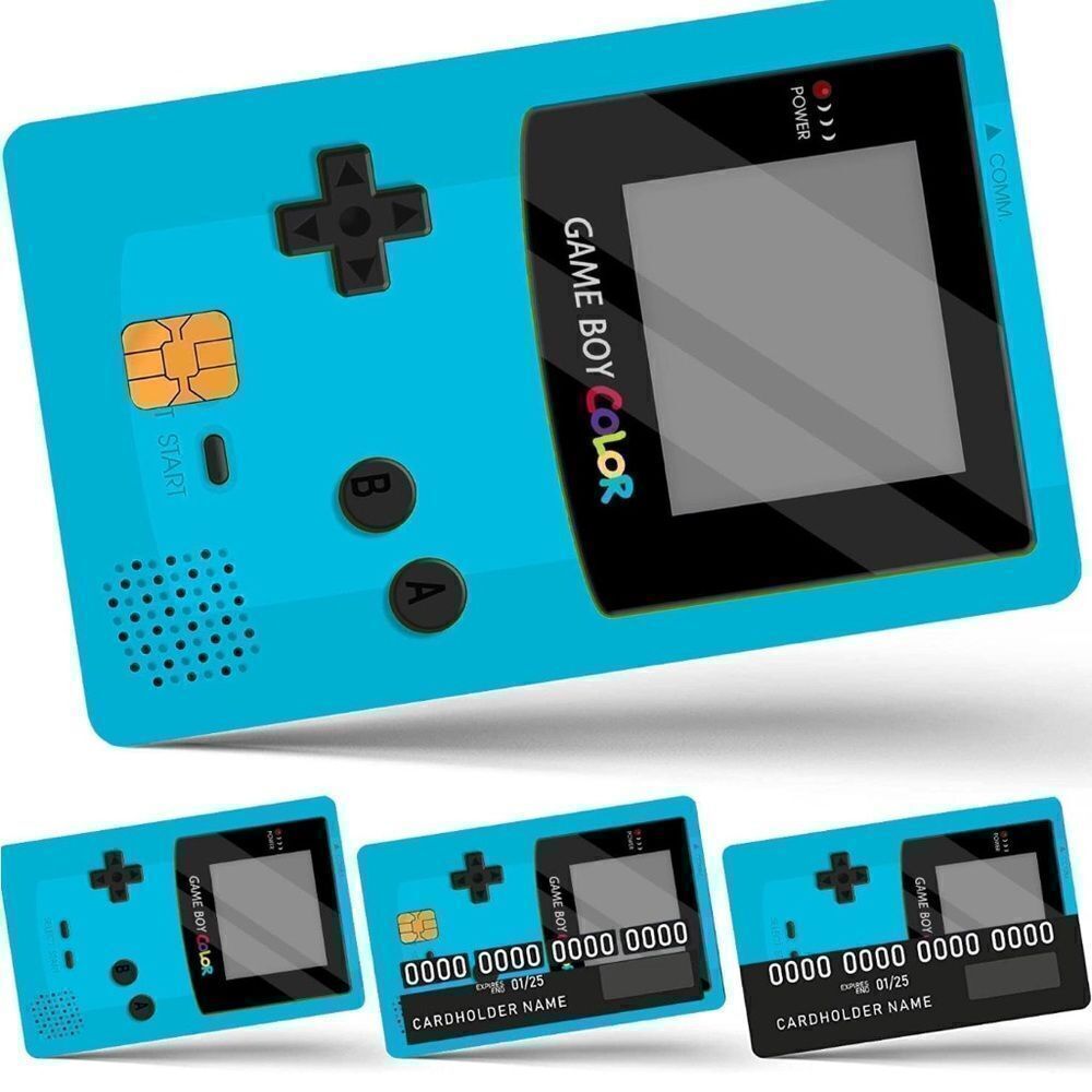 NWT New Four (4) Piece Game Boy Color Vinyl Card Skin Sticker Waterproof Protect